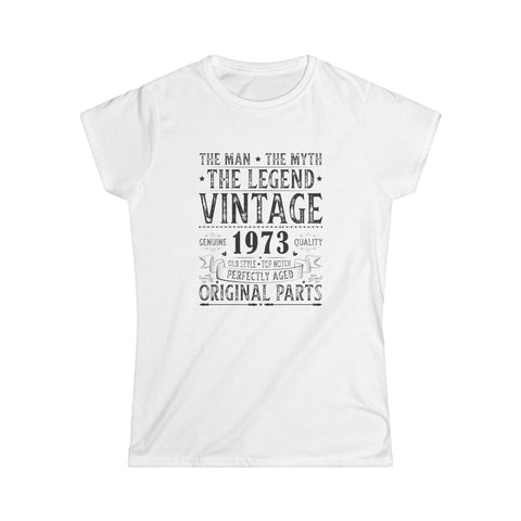 Vintage 1973 T Shirts for Women Retro Funny 1973 Birthday Womens T Shirts