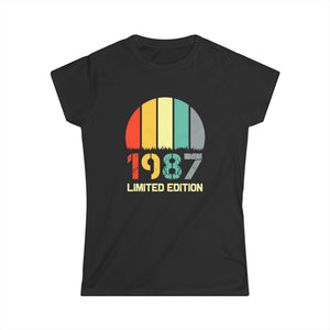 Vintage 1987 TShirt Women Limited Edition BDay 1987 Birthday Shirts for Women