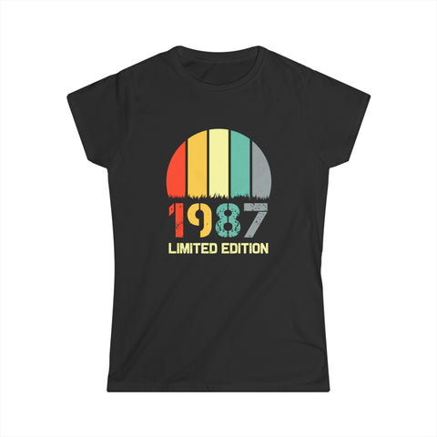 Vintage 1987 TShirt Women Limited Edition BDay 1987 Birthday Shirts for Women