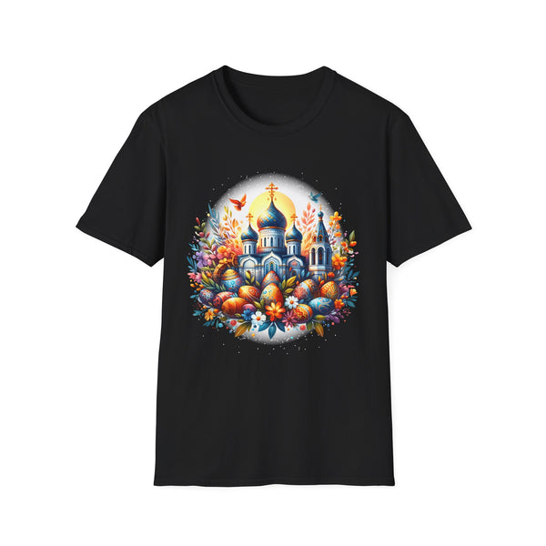 Christ is Risen Greek Russian Eastern Orthodox Pascha Easter Mens T Shirt