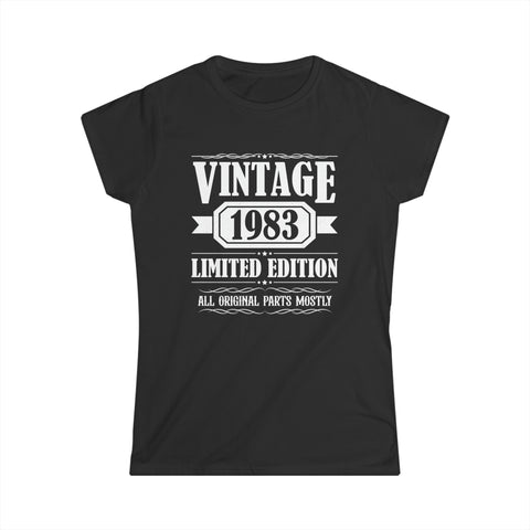 Vintage 1983 TShirt Women Limited Edition BDay 1983 Birthday Womens T Shirts