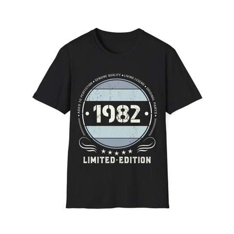 Vintage 1982 T Shirts for Men Retro Funny 1982 Birthday Men Shirts