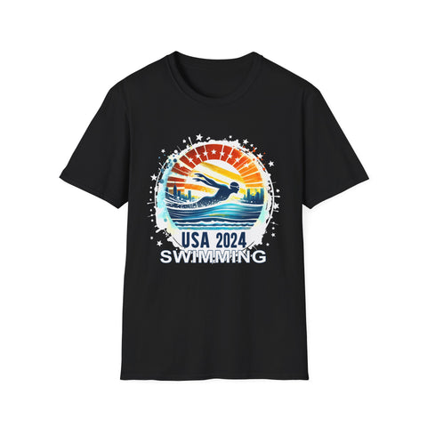 USA 2024 United States Athlete American Swimming 2024 USA Mens Shirt