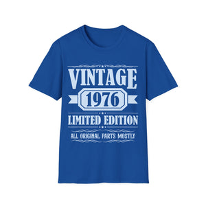 Vintage 1976 TShirt Men Limited Edition BDay 1976 Birthday Mens Shirts