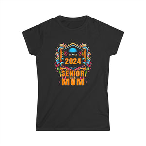 Senior Mom 2024 Proud Mom Class of 2024 Mom of the Graduate Womens T Shirt