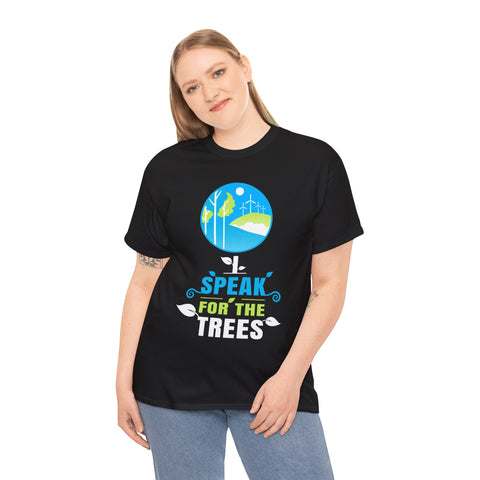 I Speak For Trees Planet Save Earth Day Graphic Womens Plus Size Tops