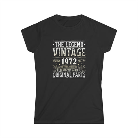 Vintage 1972 T Shirts for Women Retro Funny 1972 Birthday Womens T Shirts