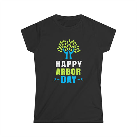 Happy Arbor Day Shirts Earth Day Shirts Save the Planet Womens T Shirts