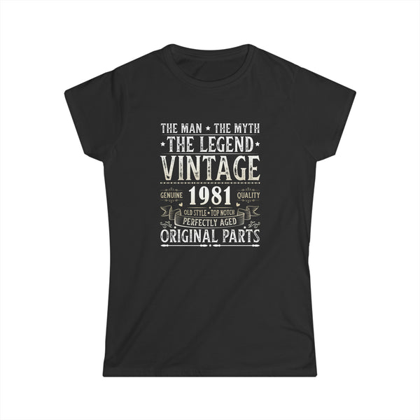 Vintage 1981 TShirt Women Limited Edition BDay 1981 Birthday Womens Shirts