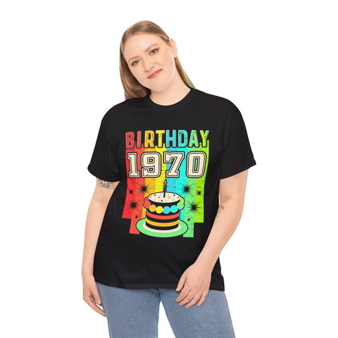 Vintage 1970 T Shirts for Women Retro Funny 1970 Birthday Womens Plus Size Tops