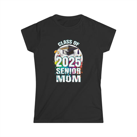 Proud Mom of 2025 Senior Class of 25 Proud Mom 2025 Womens T Shirts