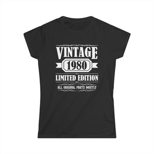 Vintage 1980 TShirt Women Limited Edition BDay 1980 Birthday Womens Shirt