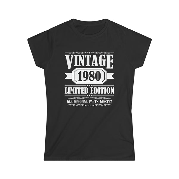 Vintage 1980 TShirt Women Limited Edition BDay 1980 Birthday Womens Shirt