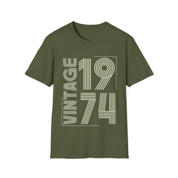 Vintage 1974 T Shirts for Men Retro Funny 1974 Birthday Men Shirts