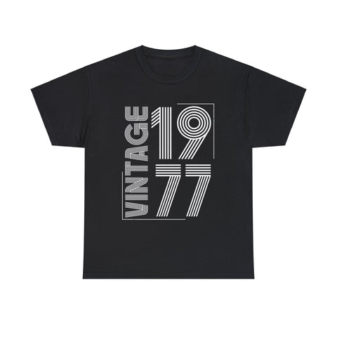 Vintage 1977 T Shirts for Men Retro Funny 1977 Birthday Big and Tall Shirts for Men Plus Size