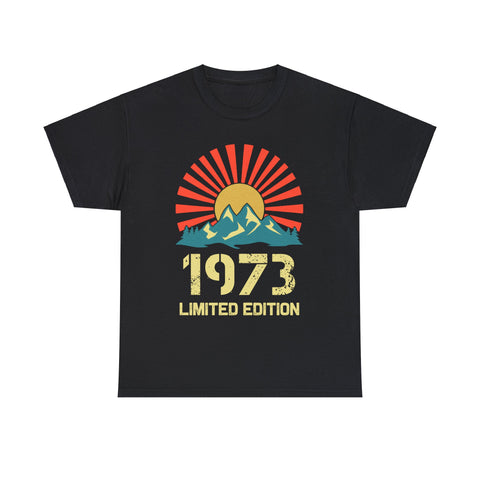 Vintage 1973 Limited Edition 1973 Birthday Shirts for Men Big and Tall Tshirts Shirts for Men