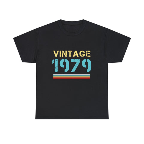 Vintage 1979 T Shirts for Men Retro Funny 1979 Birthday Mens T Shirts Plus Size Big and Tall