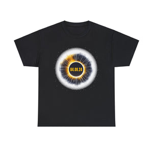 Space Shirt Astronaut Watching Solar Eclipse April 08, 2024 Mens T Shirts Plus Size Big and Tall