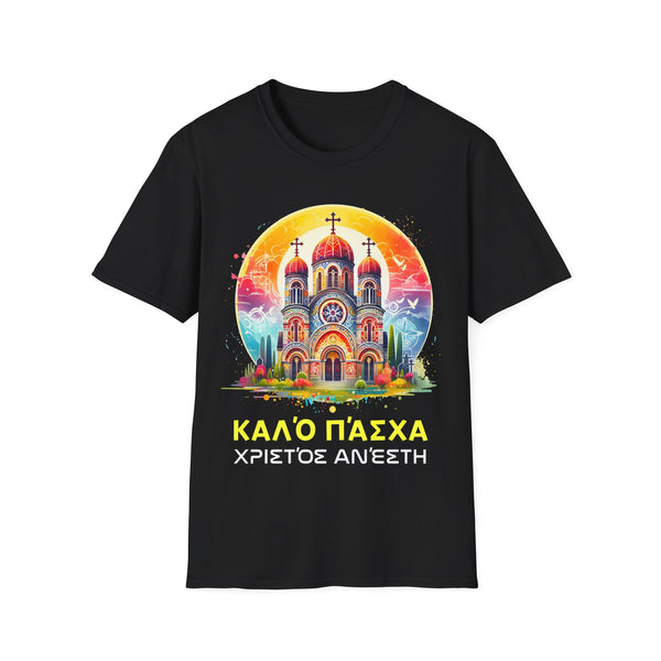 Greek Easter Orthodox Christians Christos Anesti Cross Mens Shirts