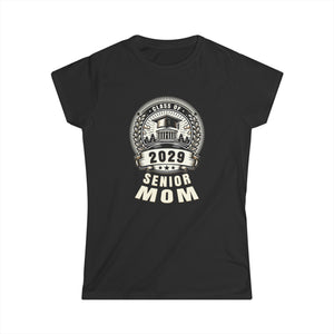 Senior Mom 29 Class of 2029 Back to School Graduation 2029 Womens T Shirt