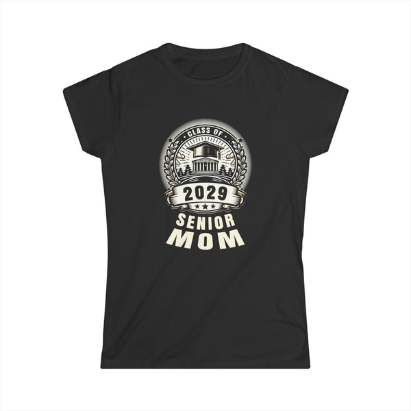 Senior Mom 29 Class of 2029 Back to School Graduation 2029 Womens T Shirt