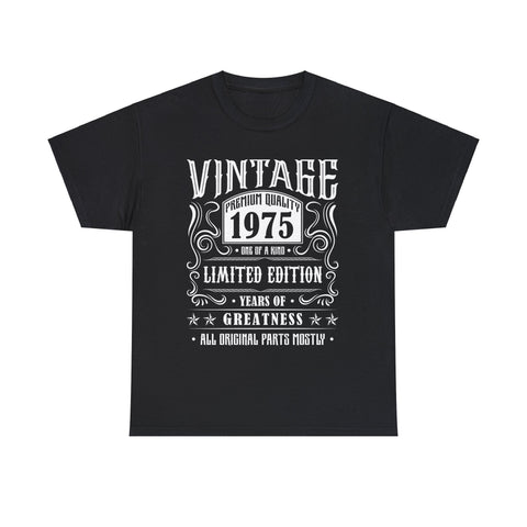 Vintage 1975 T Shirts for Men Retro Funny 1975 Birthday Men Shirts Big and Tall Plus Size