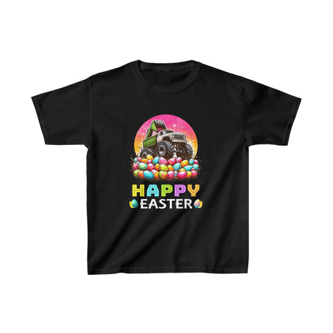 Boys Happy Easter Monster Truck Easter Eggs Toddler Boys Tshirts
