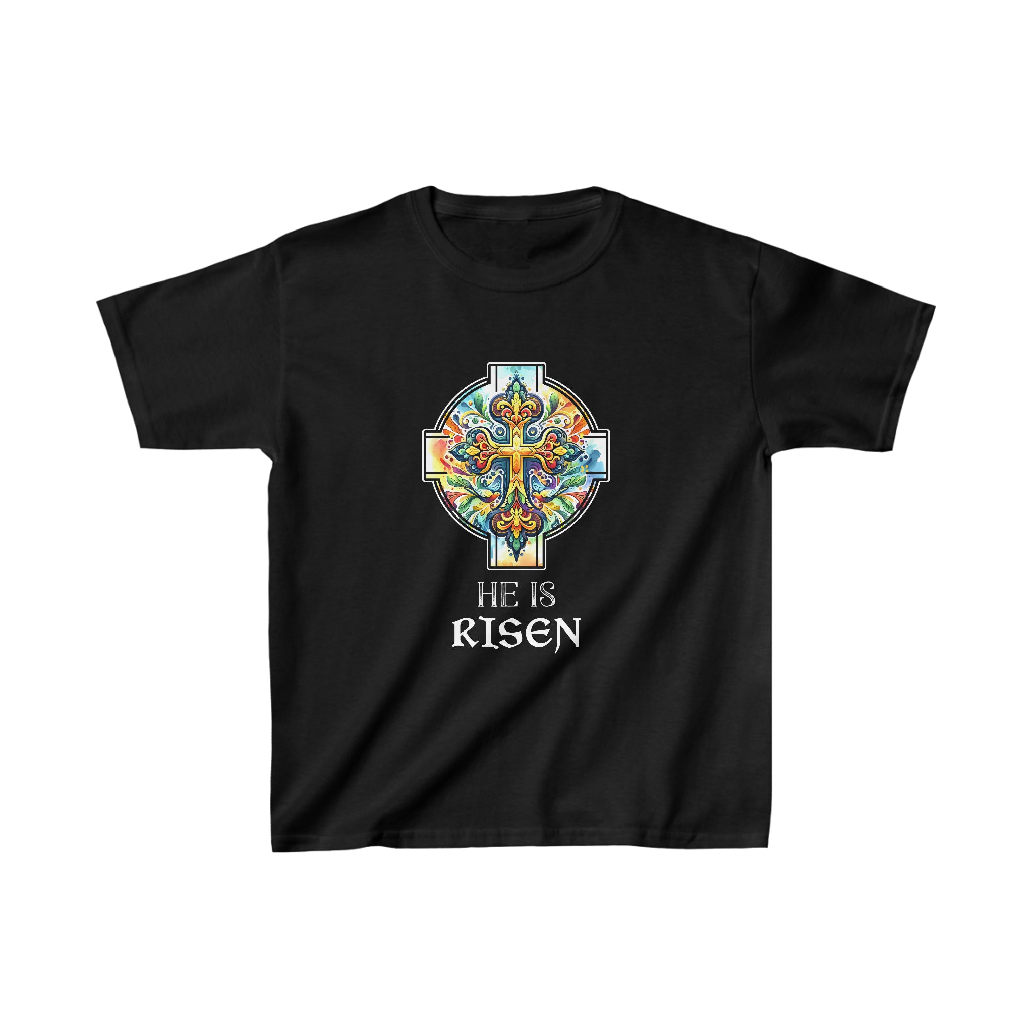 He is Risen Jesus Christian Happy Easter Floral Orthodox Boys Shirts