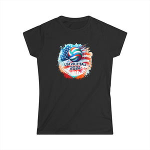 USA 2024 Summer Games Volleyball America Sports 2024 USA Womens T Shirts