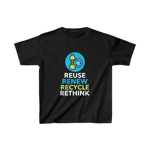 Earth Day Environmental Symbol Reuse Renew Rethink Environment Girls Shirts