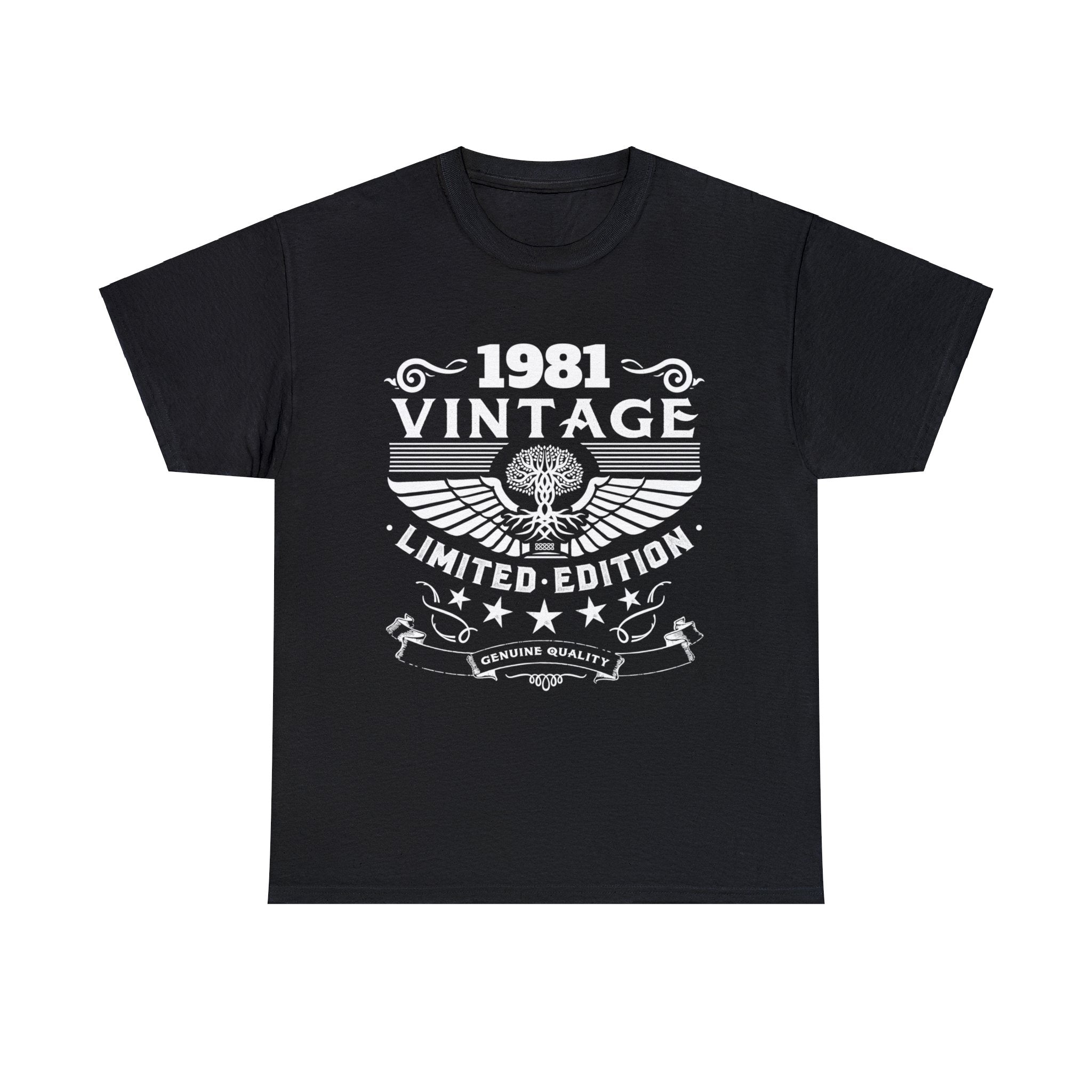 Vintage 1981 TShirt Men Limited Edition BDay 1981 Birthday Mens T Shirts Plus Size Big and Tall