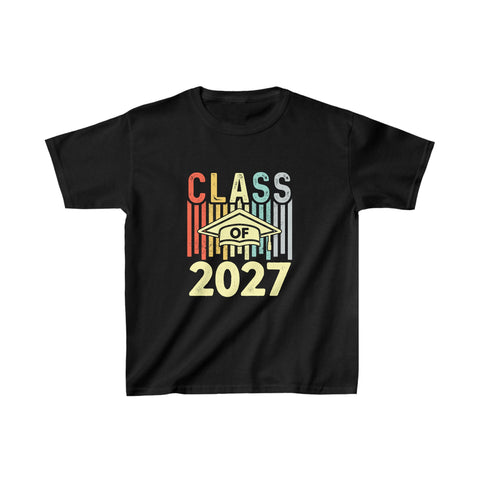 Class of 2027 Graduation School Vintage Senior 2027 Shirts for Boys