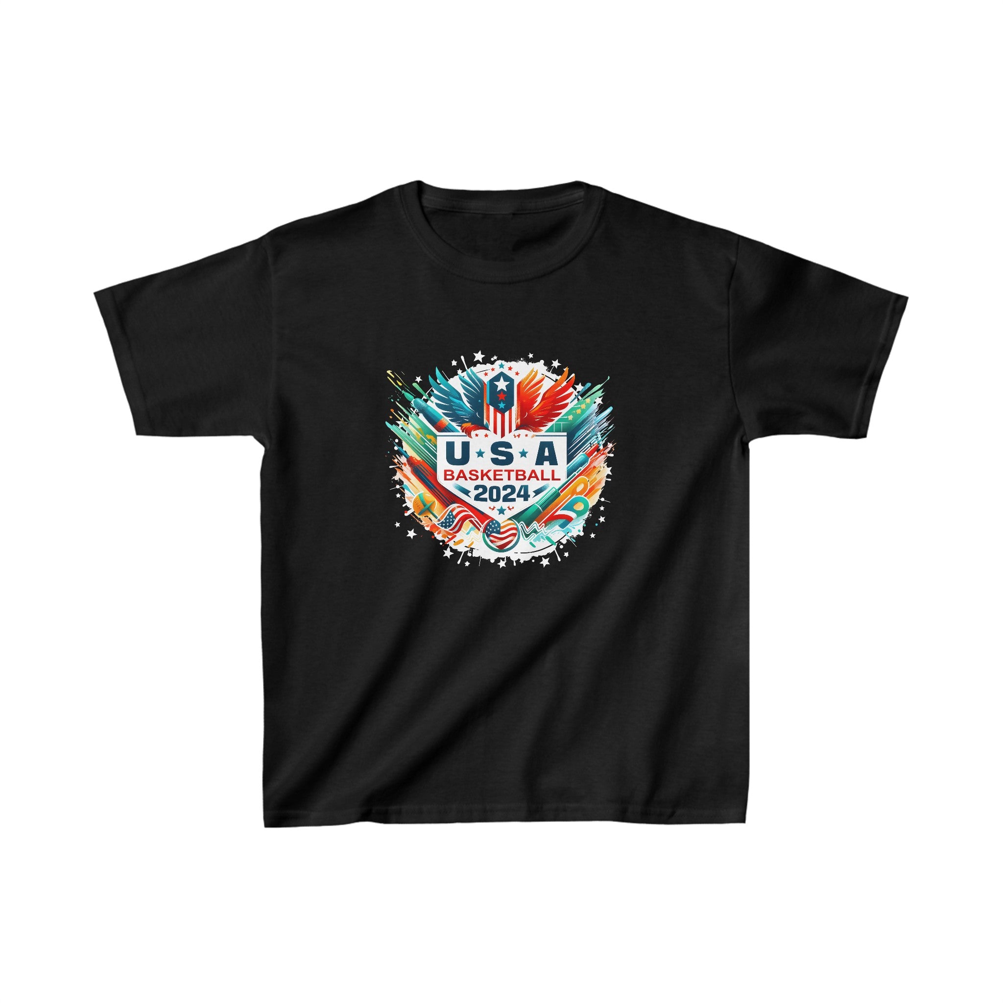 USA 2024 United States Basketball American Sport 2024 USA Boys Tshirts