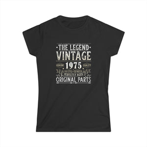 Vintage 1975 T Shirts for Women Retro Funny 1975 Birthday Shirts for Women