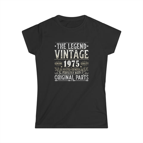 Vintage 1975 T Shirts for Women Retro Funny 1975 Birthday Shirts for Women