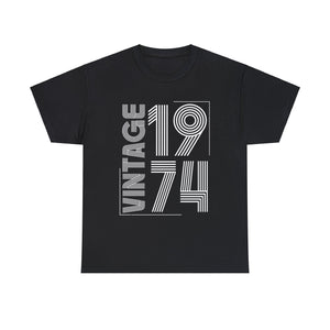 Vintage 1974 T Shirts for Men Retro Funny 1974 Birthday Big and Tall Tshirts Shirts for Men