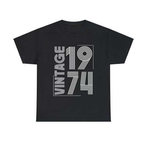 Vintage 1974 T Shirts for Men Retro Funny 1974 Birthday Big and Tall Tshirts Shirts for Men