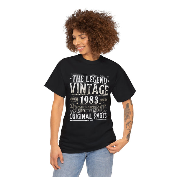 Vintage 1983 T Shirts for Women Retro Funny 1983 Birthday Womens Shirt Plus Size
