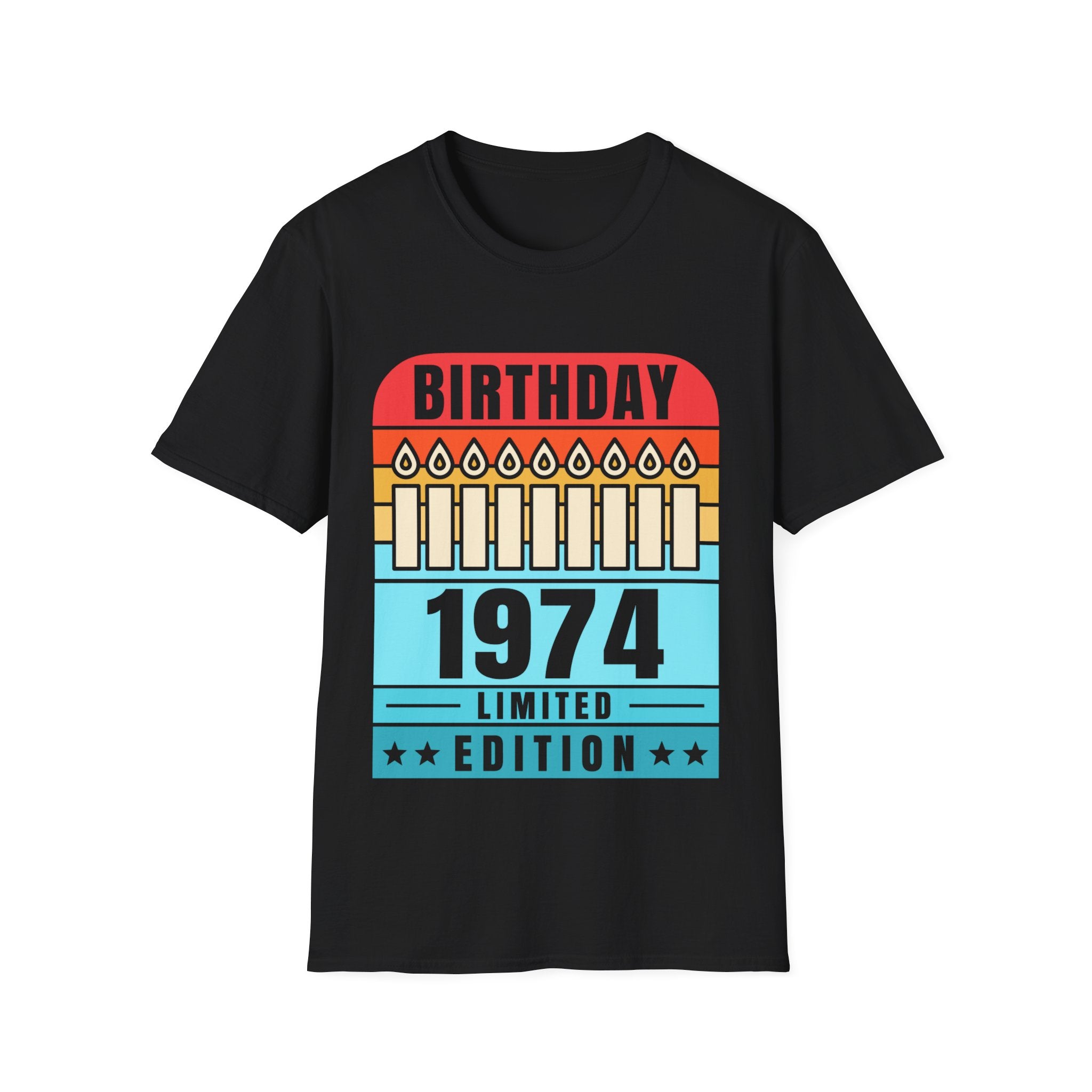 Vintage 1974 TShirt Men Limited Edition BDay 1974 Birthday Mens T Shirts