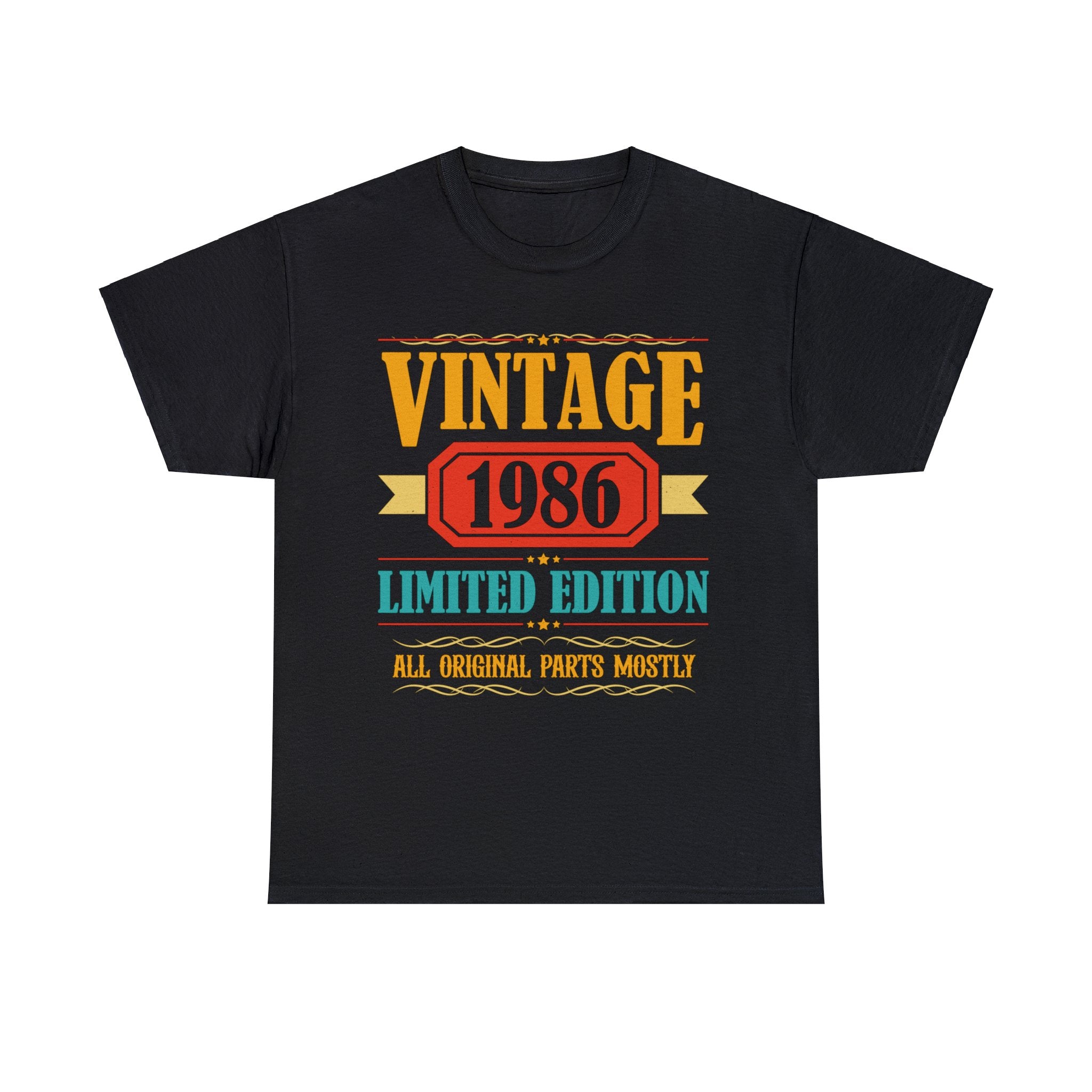 Vintage 1986 T Shirts for Men Retro Funny 1986 Birthday Mens Shirt Plus Size Big and Tall
