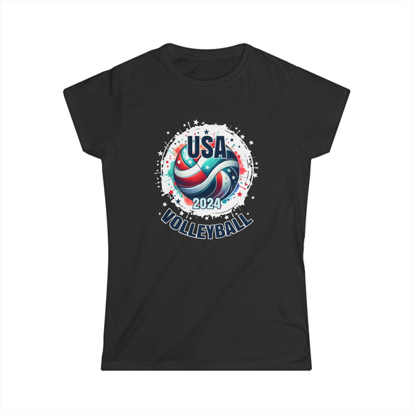 USA 2024 United States American Sport 2024 Volleyball Womens T Shirts