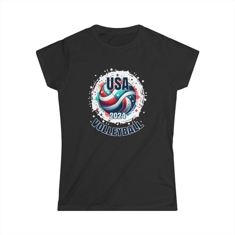 USA 2024 United States American Sport 2024 Volleyball Womens T Shirts