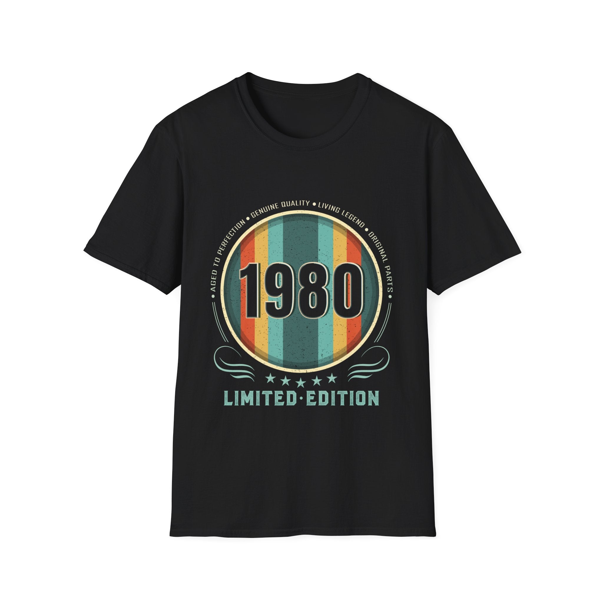 Vintage 1980 TShirt Men Limited Edition BDay 1980 Birthday Mens Shirts