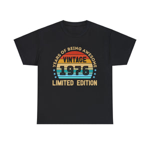 Vintage 1976 T Shirts for Men Retro Funny 1976 Birthday Mens T Shirts Plus Size Big and Tall