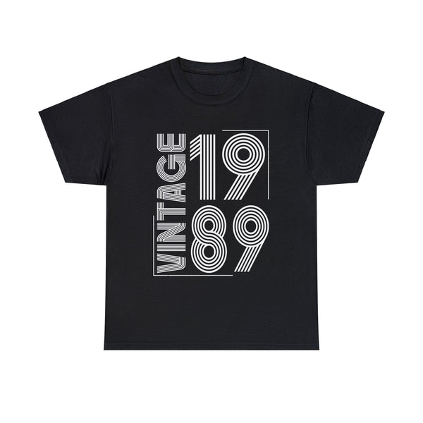 Vintage 1989 T Shirts for Men Retro Funny 1989 Birthday Mens Shirt Plus Size Big and Tall