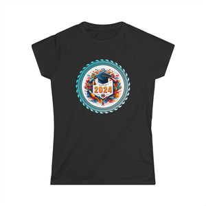 Class of 2024 Grow With Me First Day of School Graduation Shirts for Women