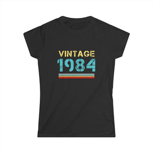 Vintage 1984 T Shirts for Women Retro Funny 1984 Birthday Womens Shirts