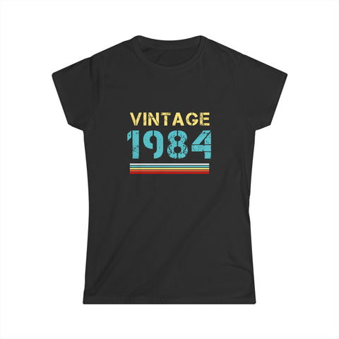 Vintage 1984 T Shirts for Women Retro Funny 1984 Birthday Womens Shirts