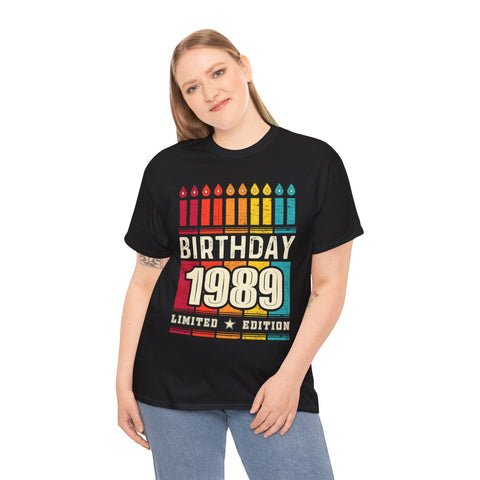Vintage 1989 TShirt Women Limited Edition BDay 1989 Birthday Plus Size Tops for Women
