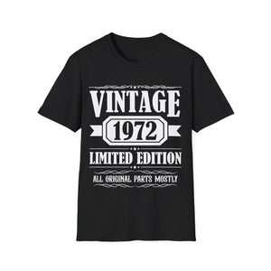 Vintage 1972 TShirt Men Limited Edition BDay 1972 Birthday Mens Shirt